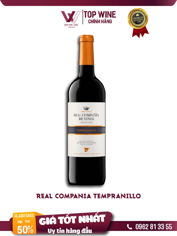 Rượu vang đỏ Real Compania Tempranillo Tradicion Spain 750ml 13.5% 