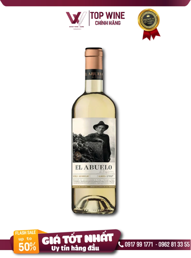 Rượu vang trắng  El Abuelo Verdejo Sauvignon Spain 750ml 12.5%