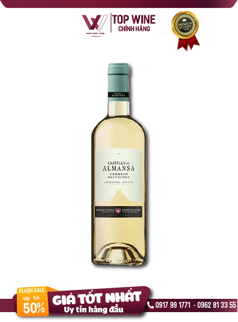 Rượu vang trắng  Castillo de Almansa Coleccion Blanco Spain 750ml ?? Rượu vang trắng  Castillo de Almansa Coleccion Blanco Spain 750ml  