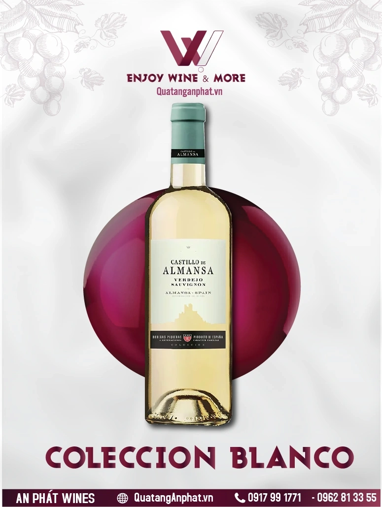 Rượu vang trắng  Castillo de Almansa Coleccion Blanco Spain 750ml ?? Rượu vang trắng  Castillo de Almansa Coleccion Blanco Spain 750ml  