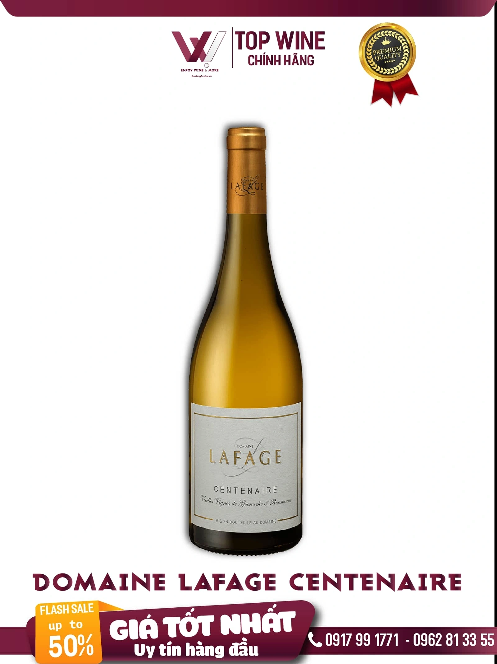 Rượu vang trắng  Domaine Lafage Centenaire Pháp 750ml 13% ?? Rượu vang trắng  Domaine Lafage Centenaire Pháp 750ml 13%