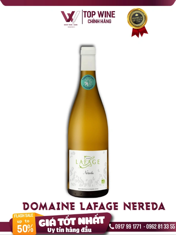 Rượu vang trắng  Domaine Lafage Nereda Pháp 750ml 13%