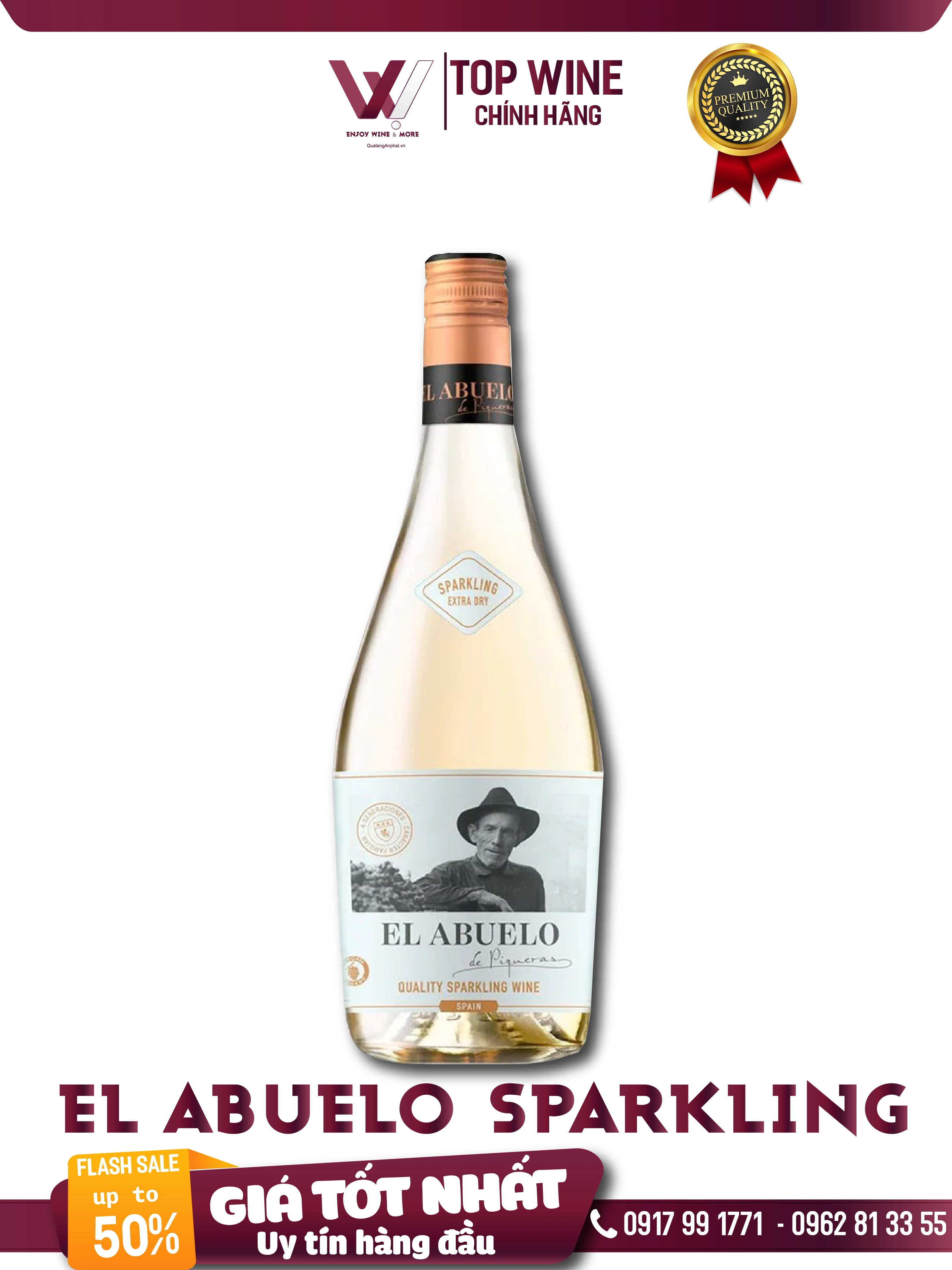 Rượu vang Sparkling El Abuelo Sparkling Spain 750ml 11.5% ?? Rượu vang Sparkling El Abuelo Sparkling Spain 750ml 11.5% 