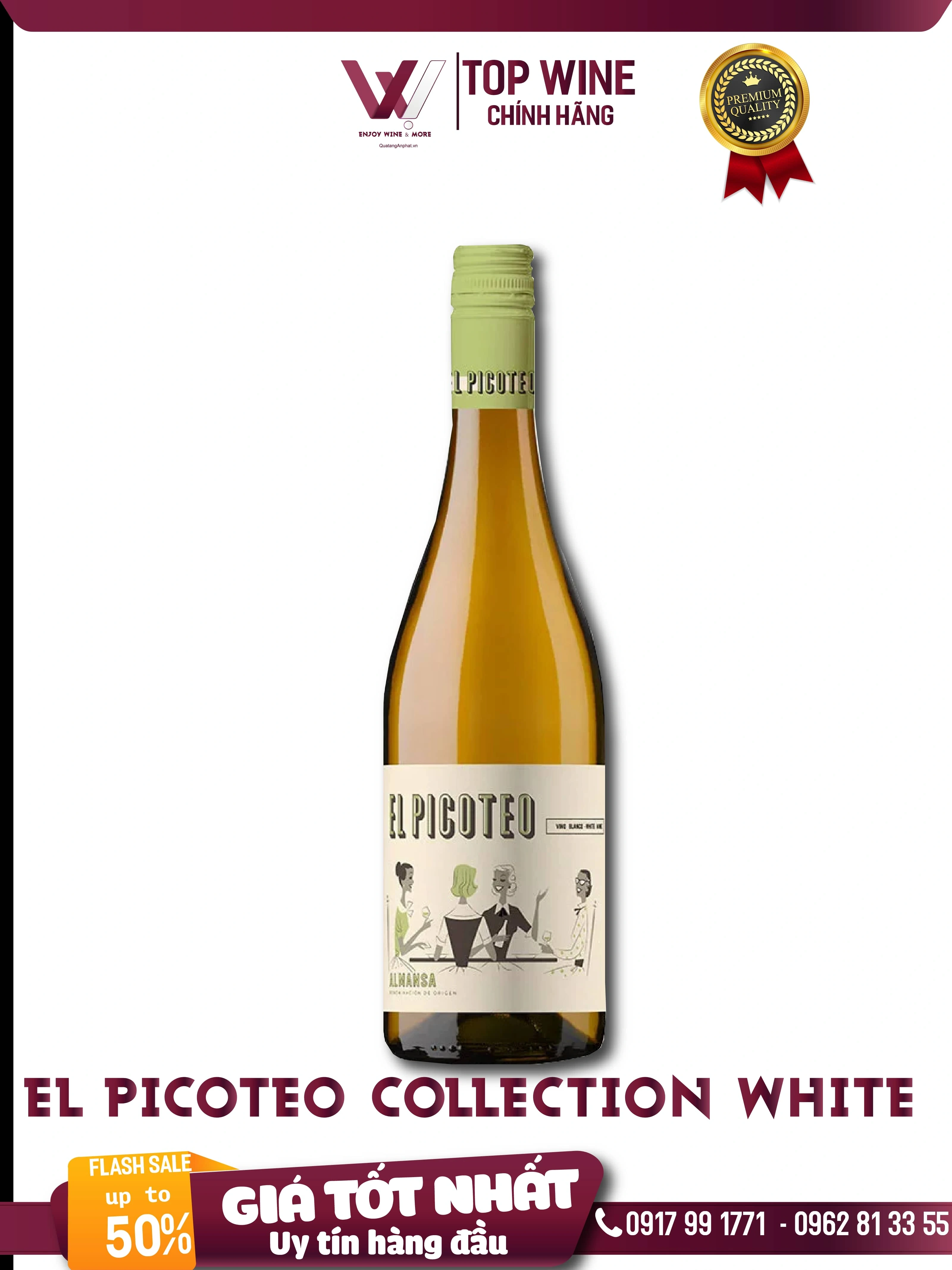 Rượu vang trắng  El Picoteo Collection White Spain 750ml 12,5% ?? Rượu vang trắng  El Picoteo Collection White Spain 750ml 12,5%