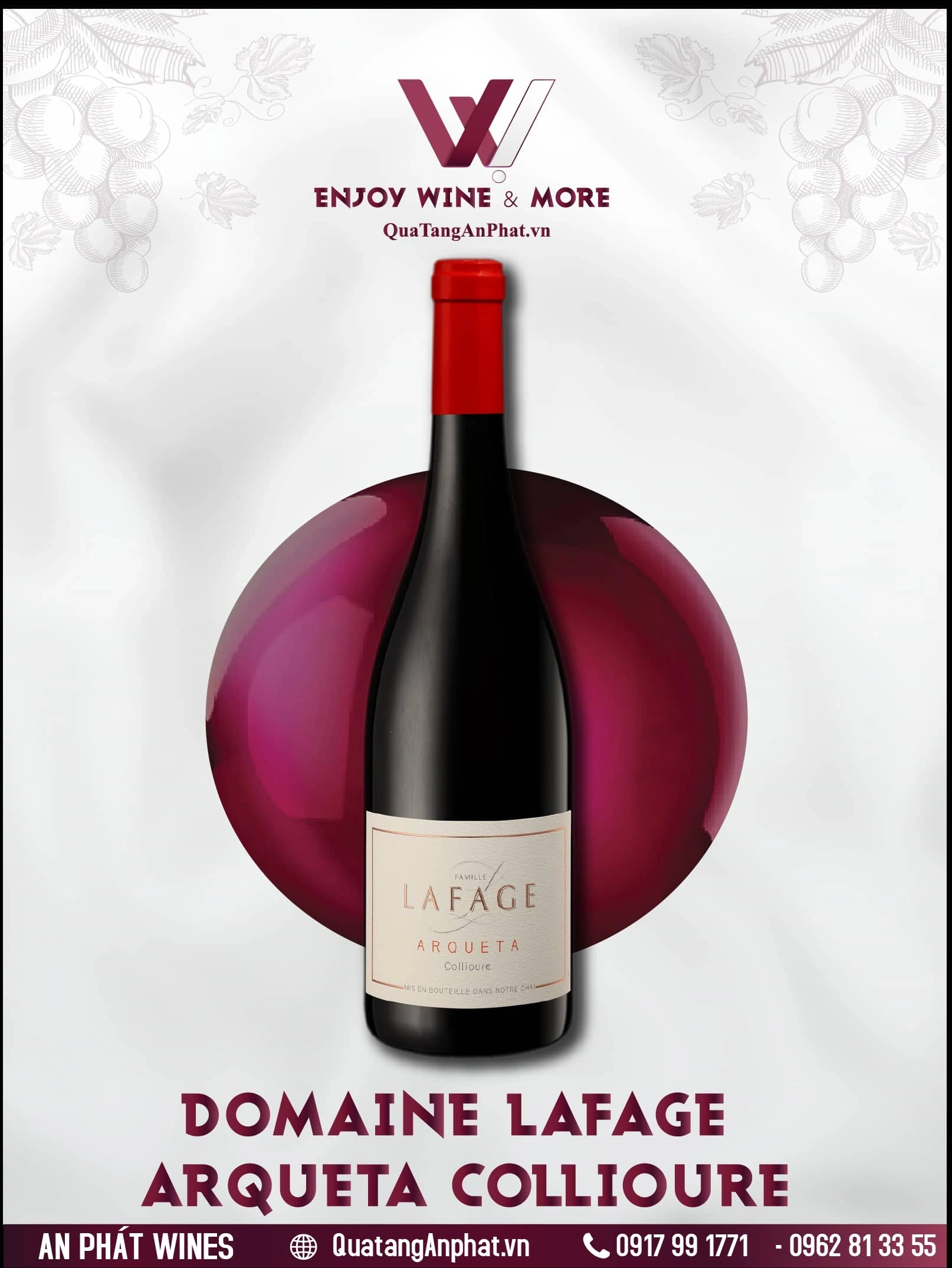 Rượu vang đỏ Domaine Lafage Arqueta Collioure Pháp 750ml 15% ?? Rượu vang đỏ Domaine Lafage Arqueta Collioure Pháp 750ml 15%