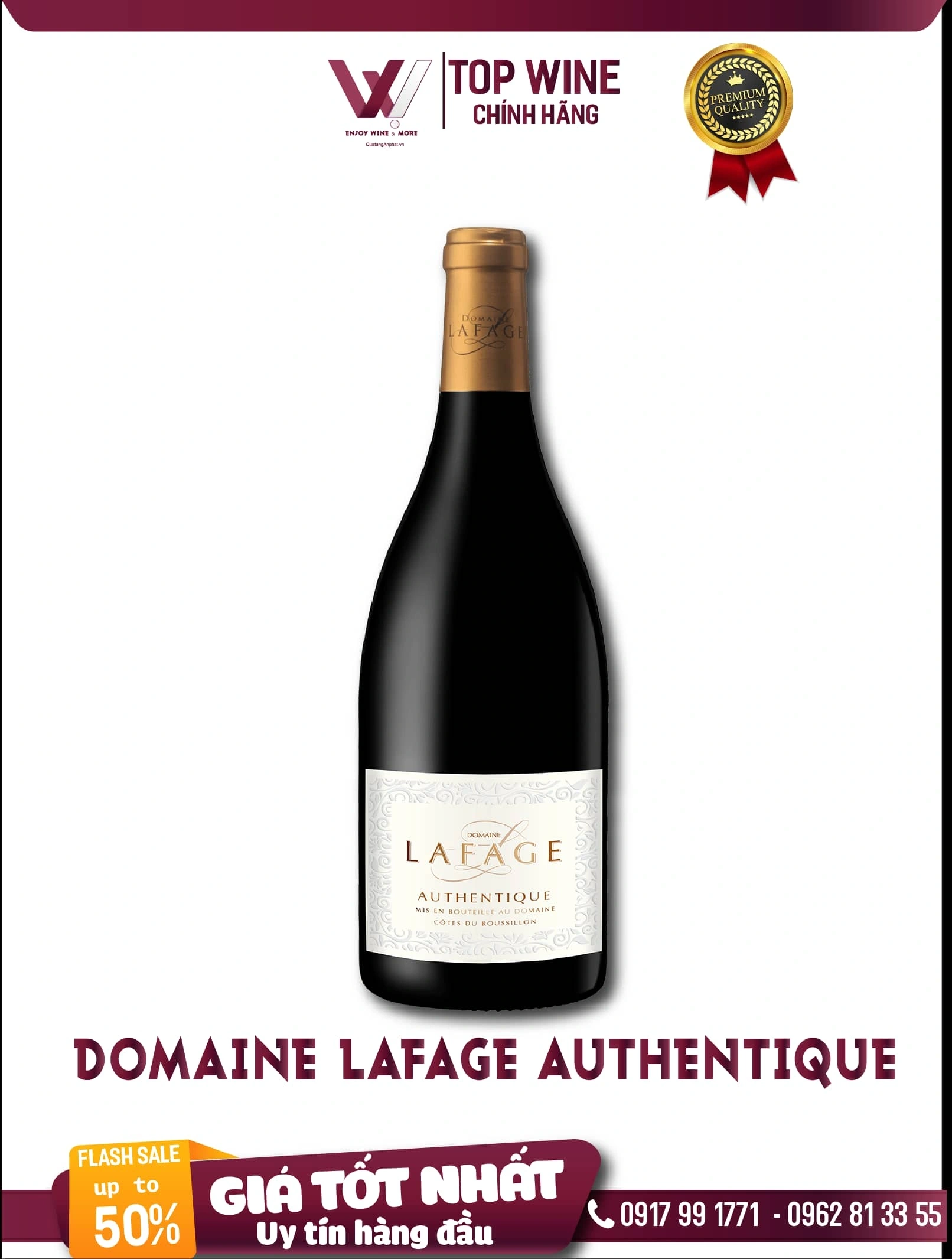Rượu vang đỏ Domaine Lafage Authentique Pháp 750ml 14.5% ?? Rượu vang đỏ Domaine Lafage Authentique Pháp 750ml 14.5%