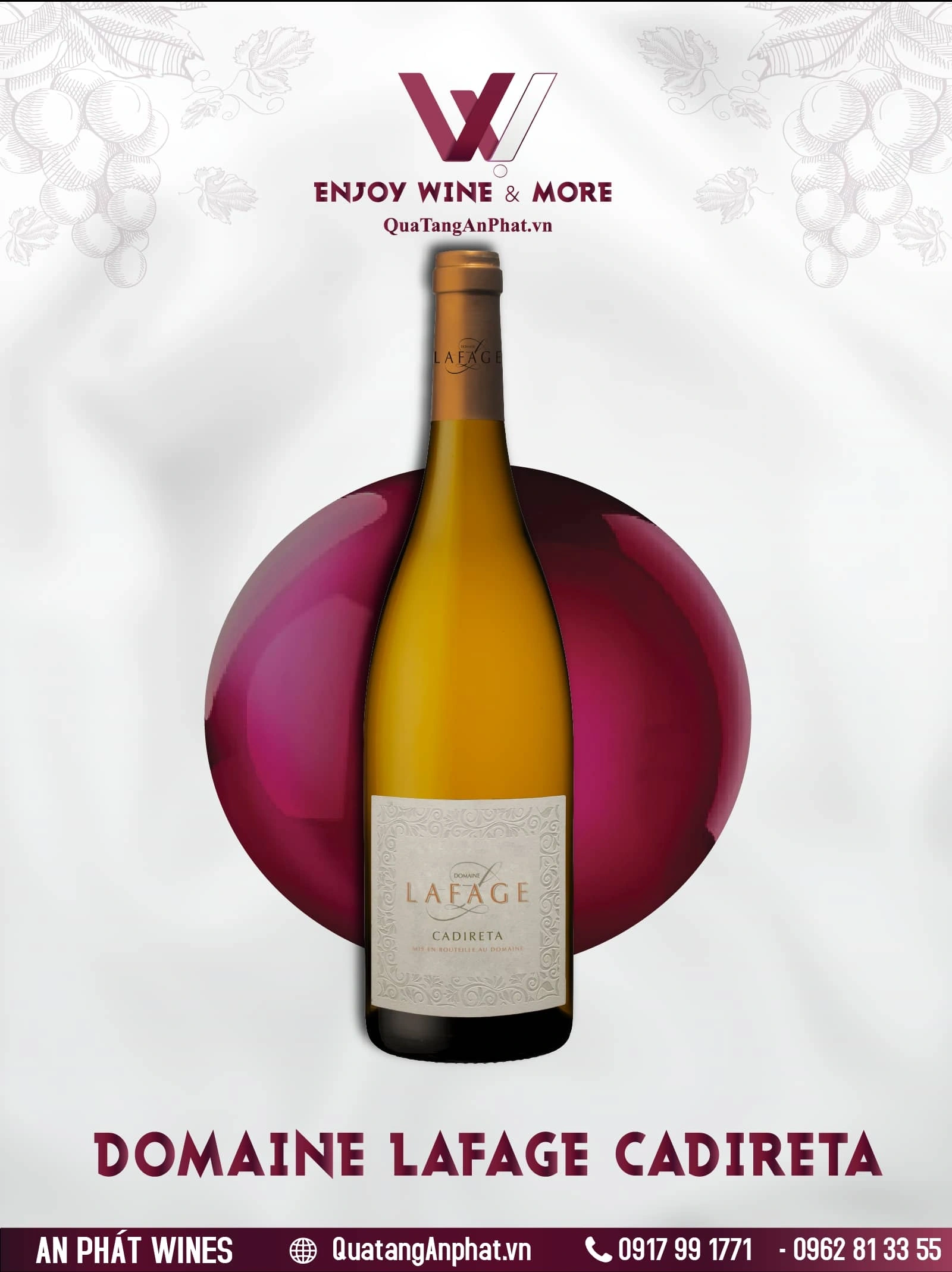 Rượu vang trắng  Domaine Lafage Cadireta Pháp 750ml 13% ?? Rượu vang trắng  Domaine Lafage Cadireta Pháp 750ml 13%