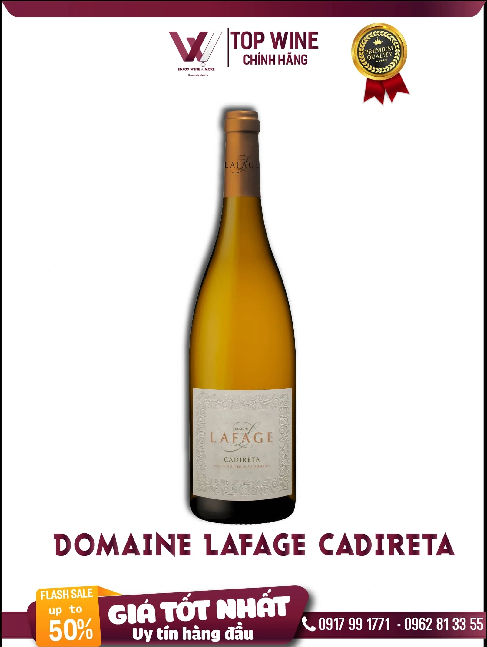 Rượu vang trắng  Domaine Lafage Cadireta Pháp 750ml 13% ?? Rượu vang trắng  Domaine Lafage Cadireta Pháp 750ml 13%