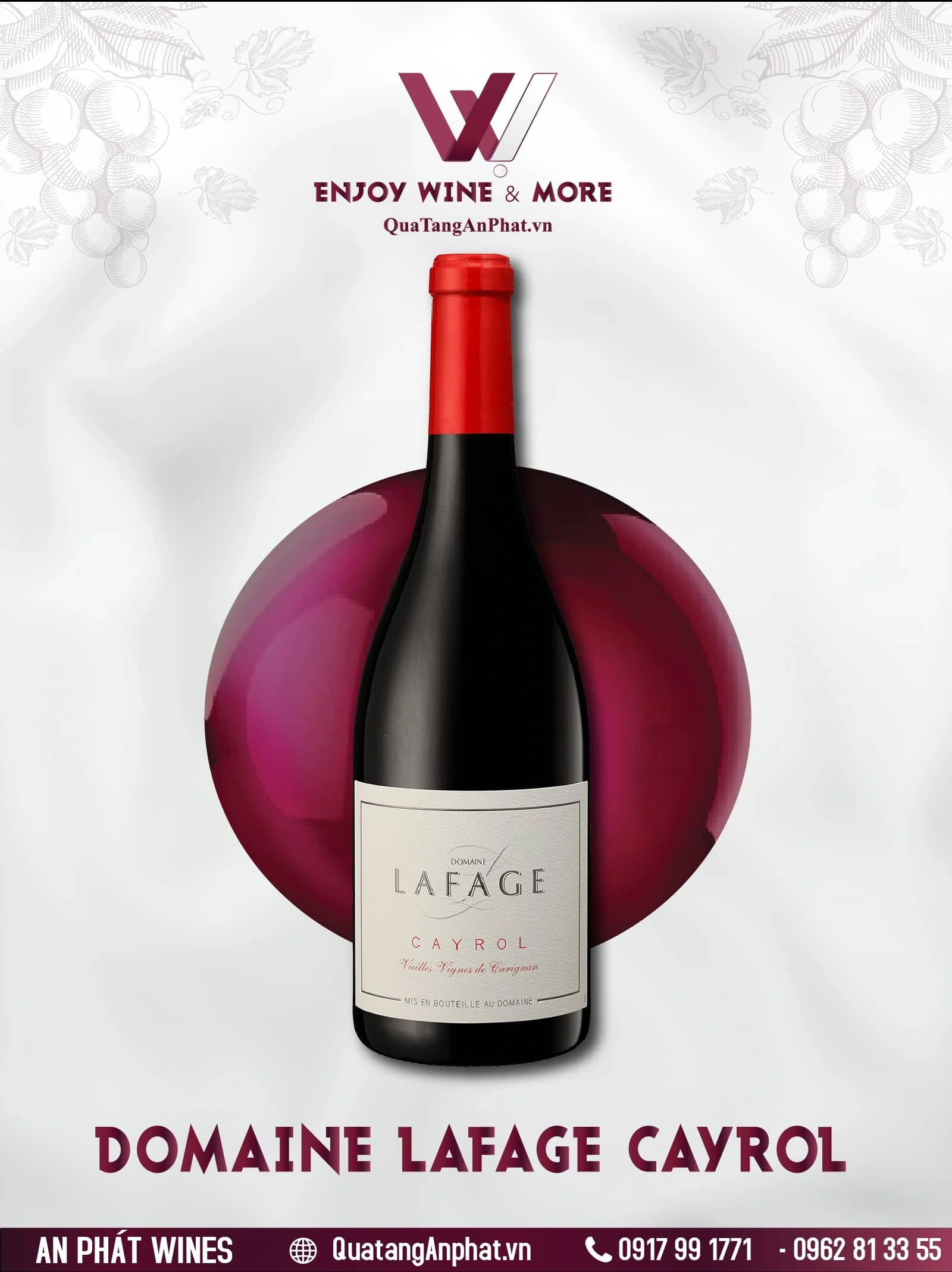 Rượu vang đỏ Domaine Lafage Cayrol Pháp 750ml 14.5% ?? Rượu vang đỏ Domaine Lafage Cayrol Pháp 750ml 14.5%