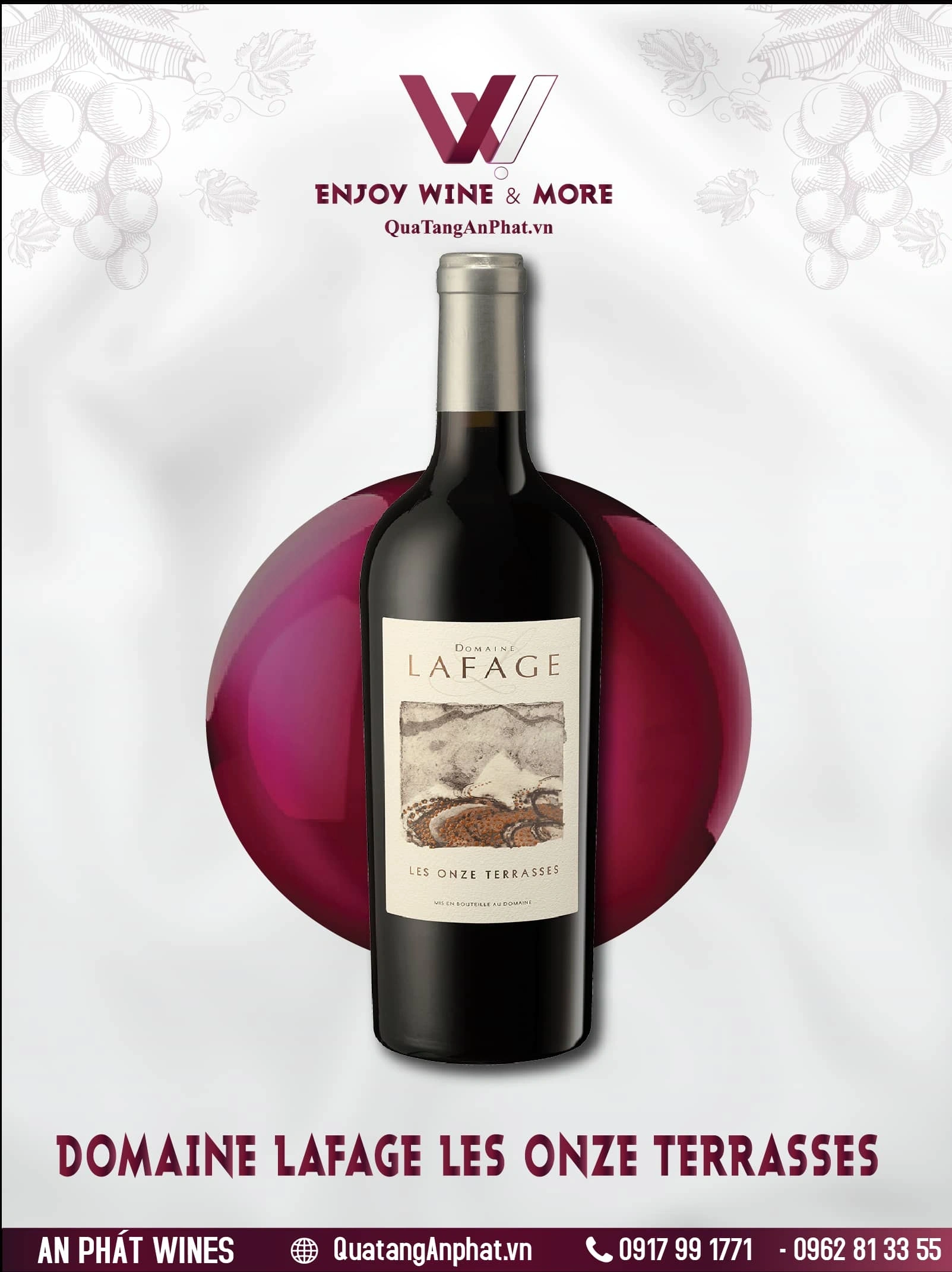Rượu vang đỏ Domaine Lafage Les Onze Terrasses Pháp 750ml 15% ?? Rượu vang đỏ Domaine Lafage Les Onze Terrasses Pháp 750ml 15%