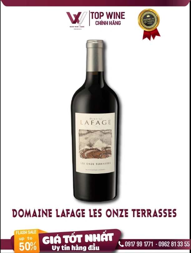 Rượu vang đỏ Domaine Lafage Les Onze Terrasses Pháp 750ml 15%