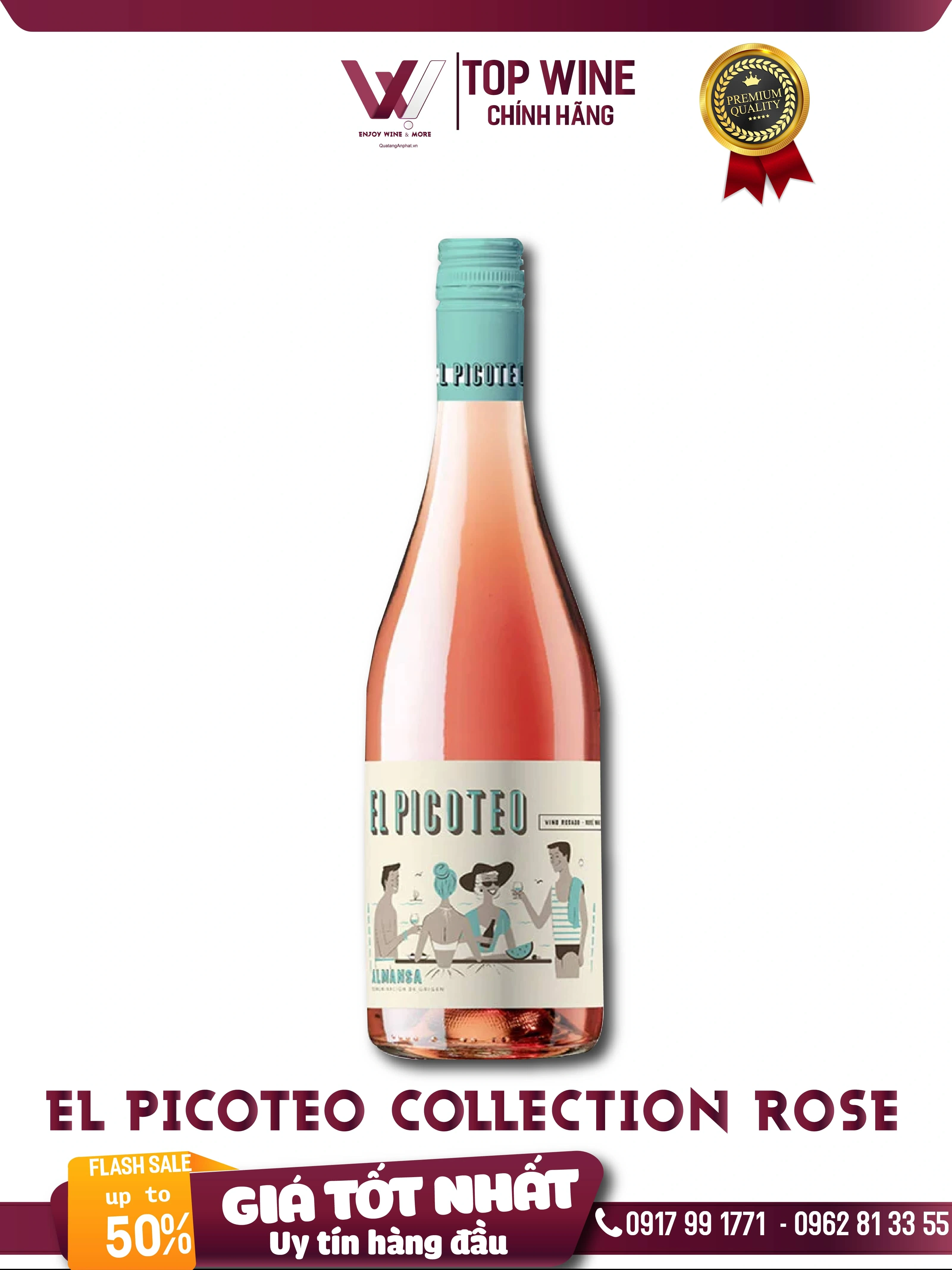 Rượu vang Rose El Picoteo Collection Rose Spain 750ml 13% ?? Rượu vang Rose El Picoteo Collection Rose Spain 750ml 13%