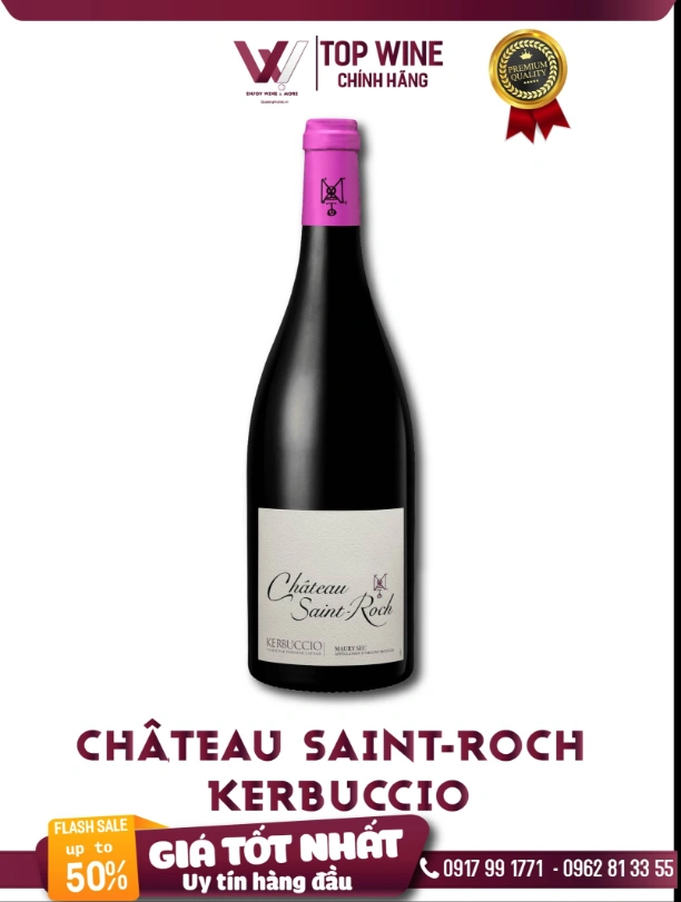 Rượu vang đỏ Domaine Lafage Château Saint-Roch Kerbuccio Pháp 750ml 15%