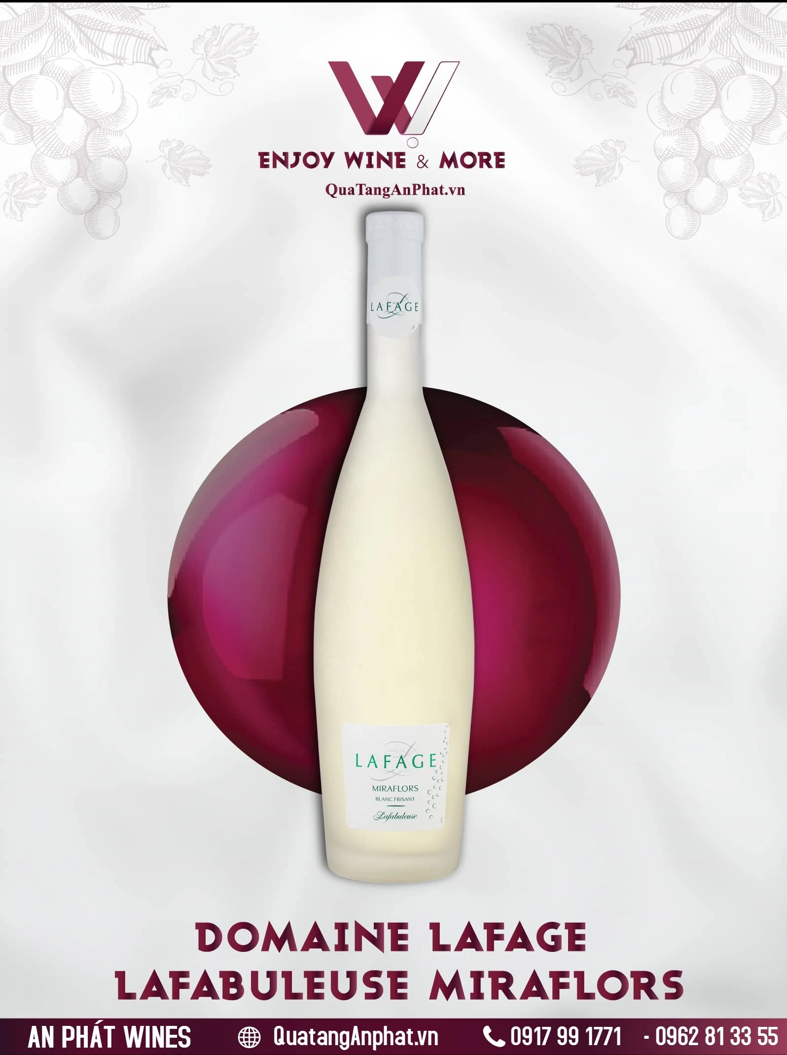 Rượu vang trắng Domaine Lafage Lafabuleuse Miraflors Pháp 750ml 10.5% ?? Rượu vang trắng Domaine Lafage Lafabuleuse Miraflors Pháp 750ml 10.5%