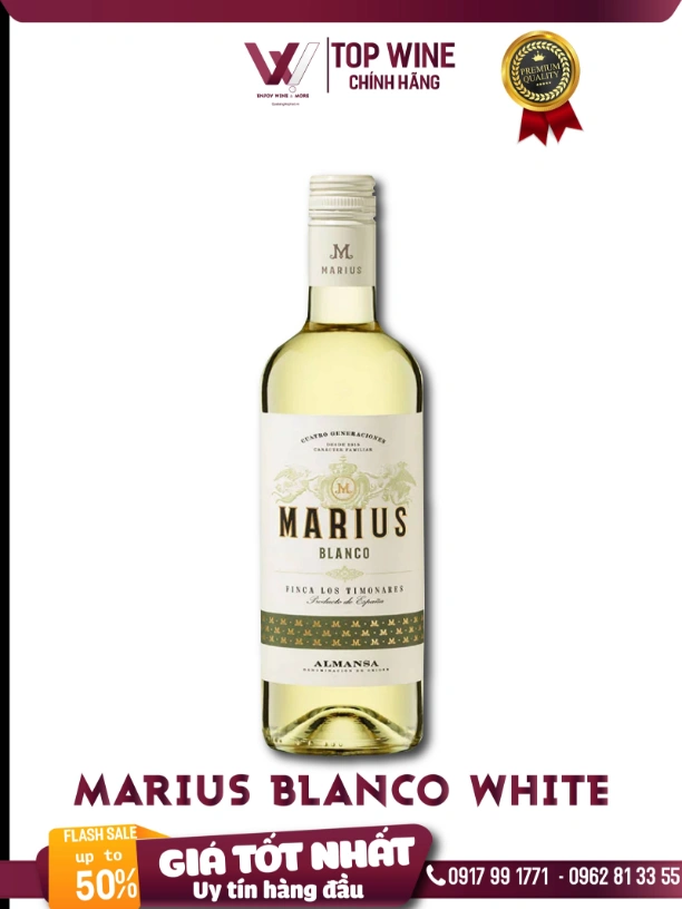 Rượu vang trắng  Piqueras Marius Blanco white  750ml 12,5%