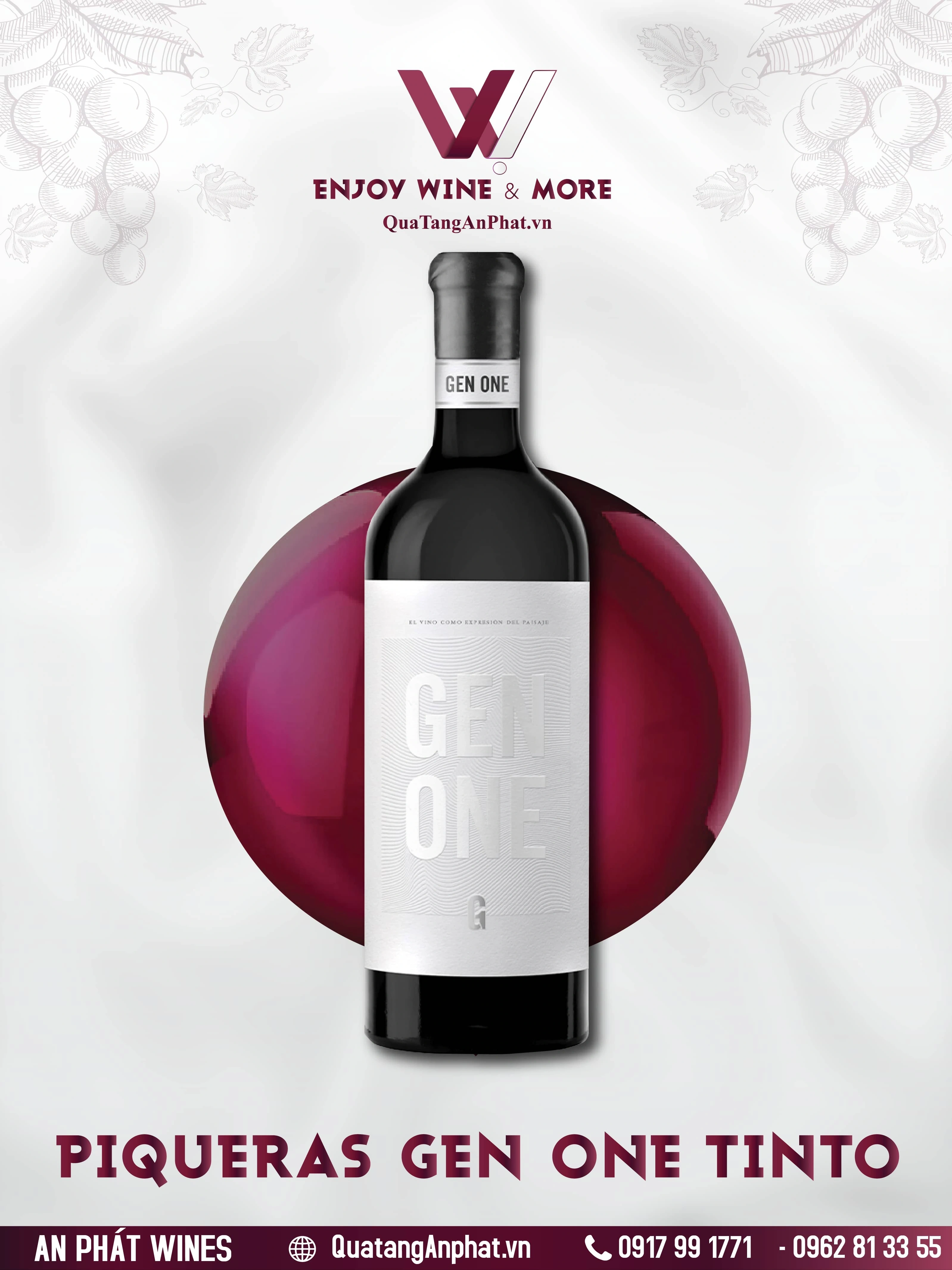 Rượu vang đỏ organic Piqueras Gen One Tinto Spain 750ml 15% ?? Rượu vang đỏ organic Piqueras Gen One Tinto Spain 750ml 15%