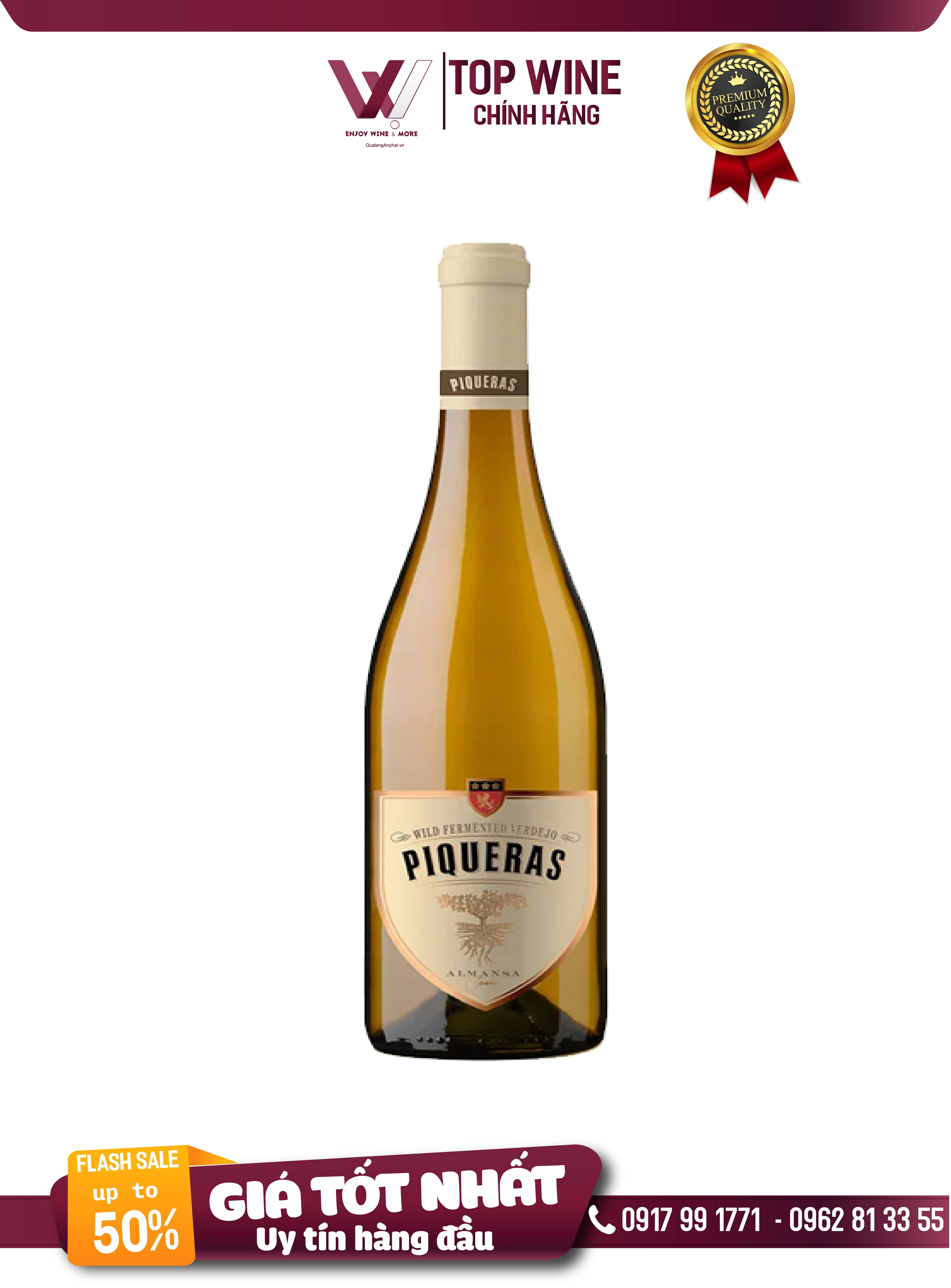 Rượu vang trắng  Piqueras Wild fermented Spain 750ml ?? Rượu vang trắng  Piqueras Wild fermented Spain 750ml