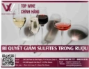 Bí quyết giảm Sulfites trong rượu-Cách tận hưởng ly rượu không lo dị ứng