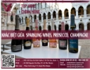 Sự khác biệt giữa  rượu vang sủi sparkling wines , Prosecco, Champagne  